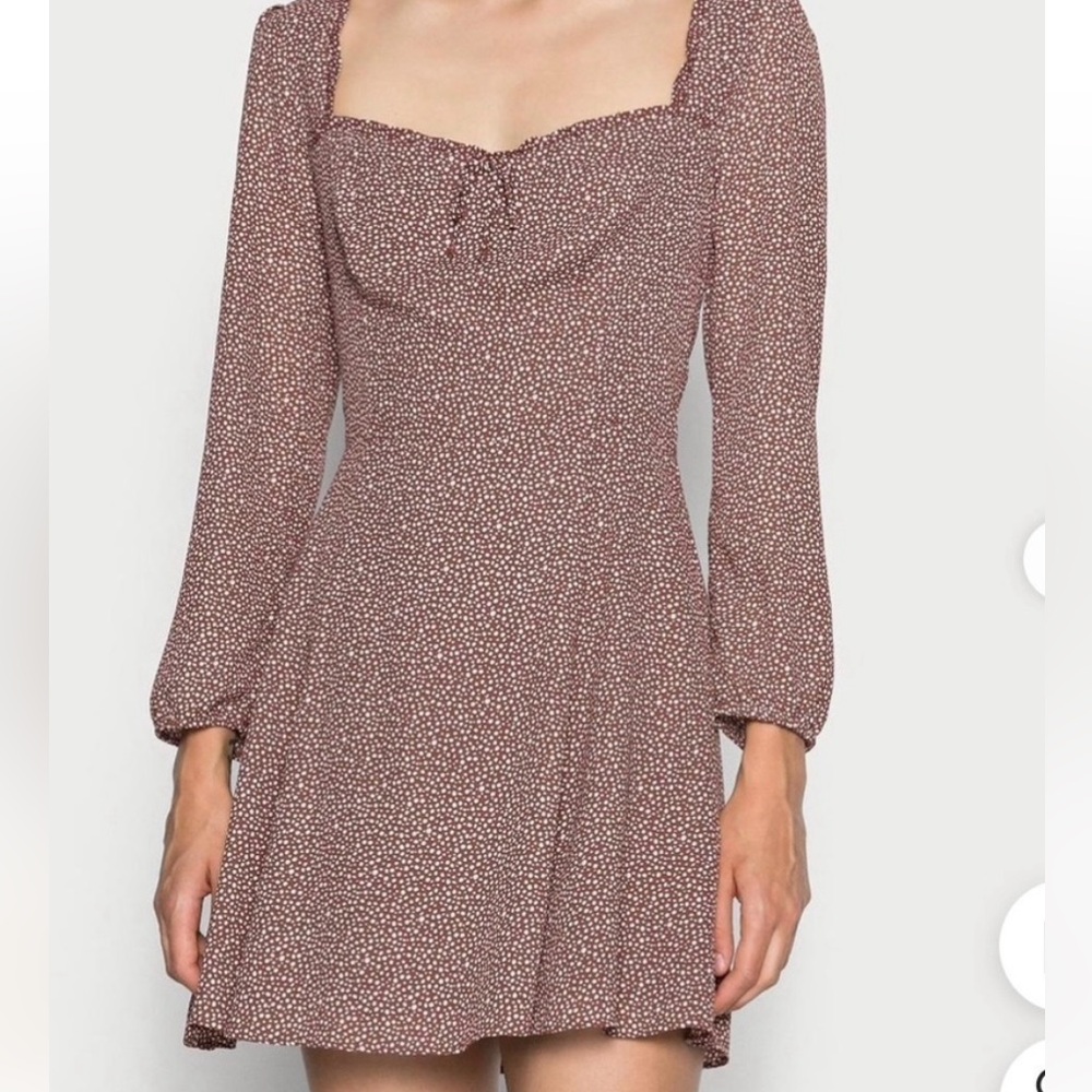 Abercrombie Portrait Mini Dress Brown